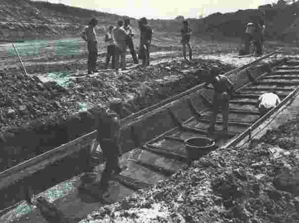 Archäologische Ausgrabungen im Hafen von Gellep